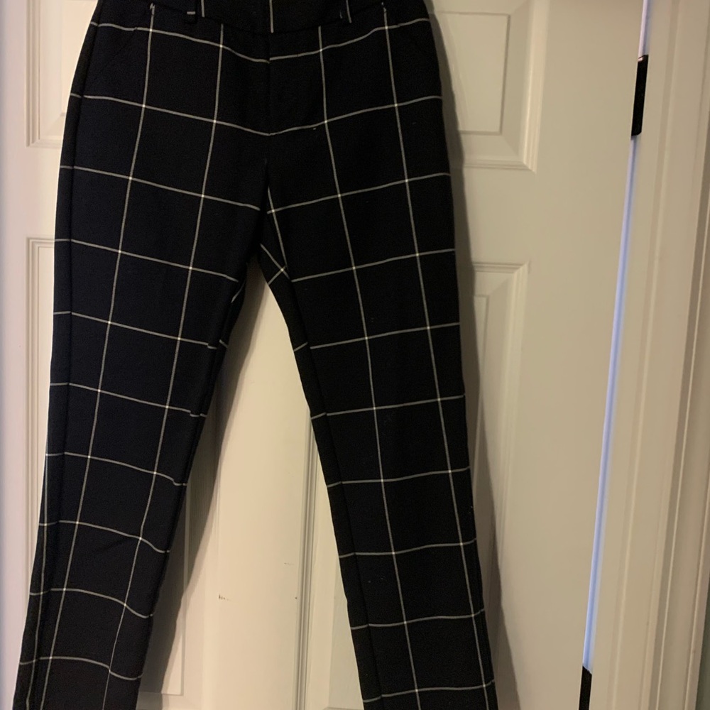 Merona Black and White Plaid Ankle Pants